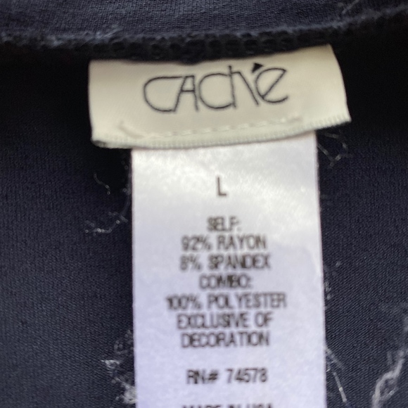 NAVY BLUE RUCHED, STUDDED DRESS - Picture 3 of 5